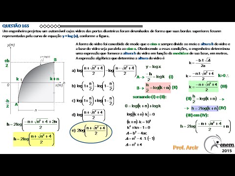 ENEM 2015 Exerc 165 Função Logarítmica