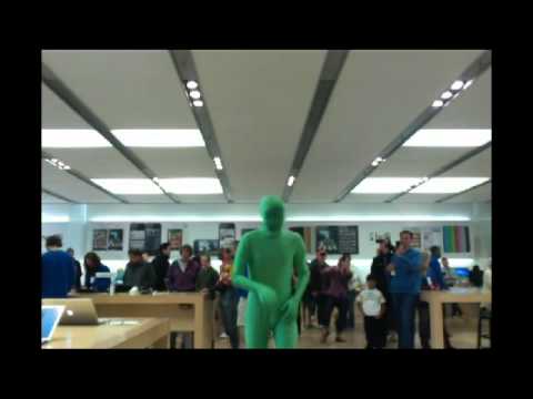 APPLE STORE DANCE TO LMFAO - PARTY ROCK ANTHEM (IN A MORPHSUIT!)
