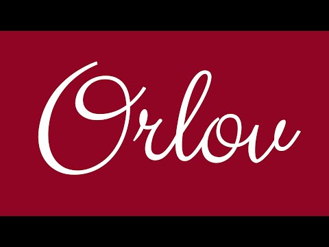 Learn how to Write the Name Orlov Signature Style in Cursive Writing