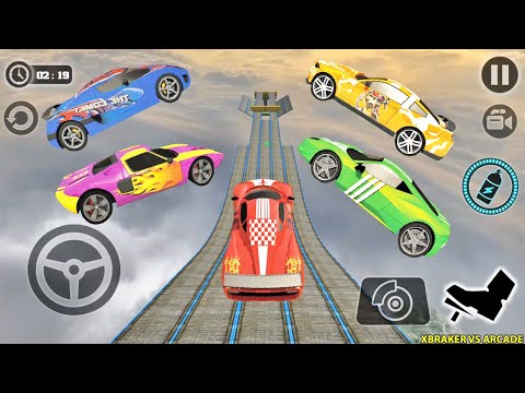 Impossible Car Tracks 3D: All Cars Driving (Orange, Pink,Green, Blue Red) - Android Gameplay 3D