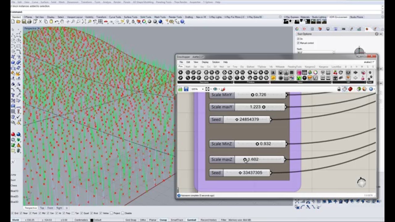 Grass generator and scatter in Rhino Grasshopper definition