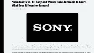 Music Giants vs. AI: Sony and Warner Take Anthropic to Court – What Does it Mean for Gamers?