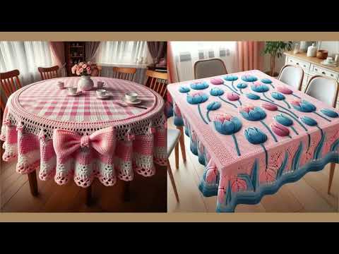 🧶😍 Toalha de Mesa em Crochê  -  Modelos de Toalha de Mesa em Crochê