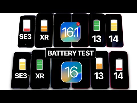 iPhone SE3, XR, 11, 12, 13, 14 (BATTERY TEST) iOS 16.1 Vs iOS 16.0.3