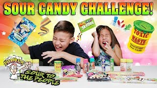 EXTREME SOUR CANDY CHALLENGE!!! Warheads, Toxic Waste, Sour Patch Kids, Airheads &amp; More!
