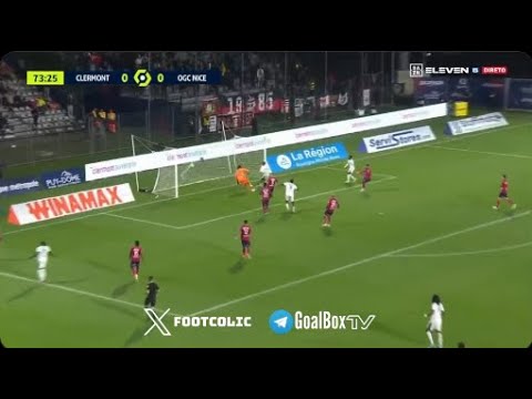 Hicham Boudaoui But incroyable aujourd'hui contre Clermont Foot - But de Nice aujourd'hui