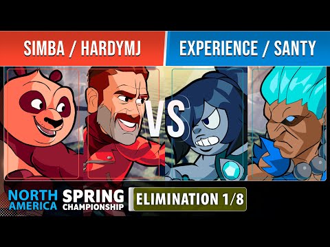 Simba & hardymj VS Experience & Santy - Elimination 1/8 - NA - Brawlhalla Spring Championship 2022