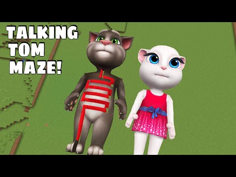 TALKING TOM AND ANGELA MAZE - Gameplay in Minecraft - Coffin Meme