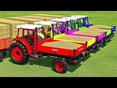 TRANSPORT & LOAD STRAW BALES WITH FENDT MINI TRACTORS - Farming Simulator 22
