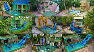 Tops 8 Videos Of Build Mud Villa House And Water Slide With Swimming Pool