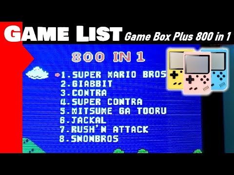 Game Box Plus | 800 in 1 | Game List Overview