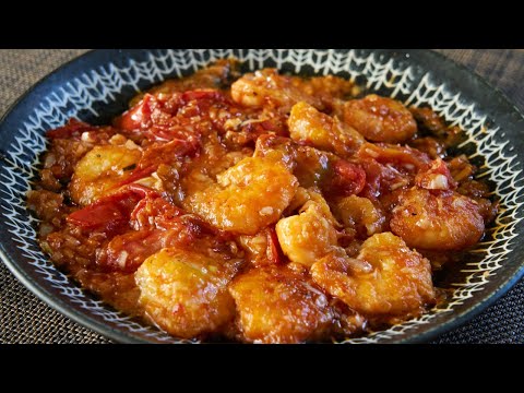 フレッシュトマトを使ったエビチリ
