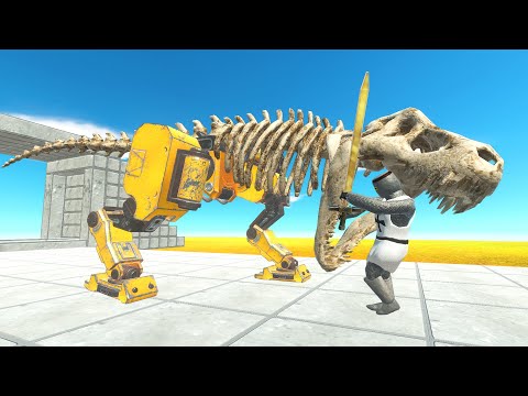 NEW CYBER SKELETON T-REX VS EVERY UNIT | ANIMAL REVOLT BATTLE SIMULATOR