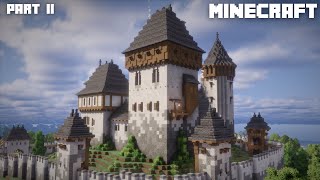 Minecraft: How to build a Medieval Castle Tutorial | Part 2
