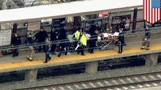 Four injured by flying body parts as train hits man at New Brunswick station, NJ