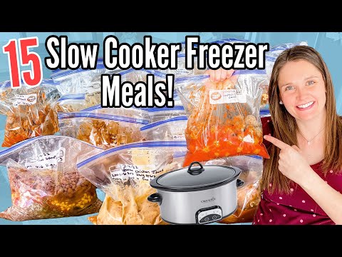 15 DUMP & GO Slow Cooker Freezer Meals! | Quick and EASY Tasty Crockpot Recipes | Julia Pacheco
