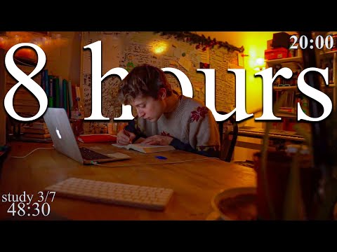 LIVE | 8-HOUR study with me 📚⛈️ rain sounds & pomodoro timer 60 & 10