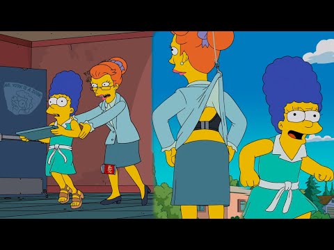 Marge la niña problema de la escuela (Marge la malvada) Los simpsons P.1