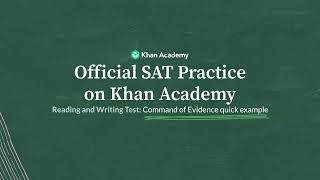 Command of Evidence — Quick example