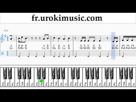 Cours de Piano (main droite) LSD - Thunderclouds ft. Sia, Diplo, Labrinth Tuto Partitions um-i829