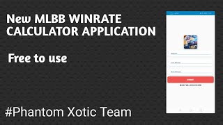 New MLBB Winrate Calculator Application