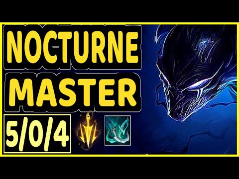 SKT T1 FAKER (NOCTURNE) - 5/0/4 KDA MID GAMEPLAY - KR Ranked MASTER