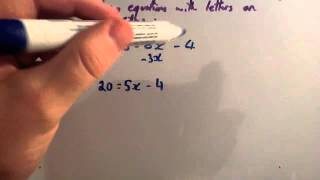 Solving equations with letters on both sides - Corbettmaths