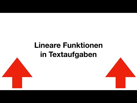 Lineare Funktionen in Textaufgaben