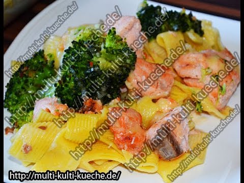 Rezept - NUDELAUFLAUF mit Lachs und Brokkoli