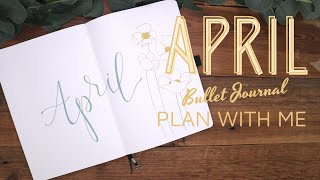 April Bullet Journal Set Up / Plan with Me / Flower Theme Bullet Journal / Journal with Me