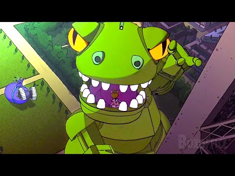 The Rugrats invade Paris in a GIANT Reptar Robot | Rugrats in Paris | CLIP