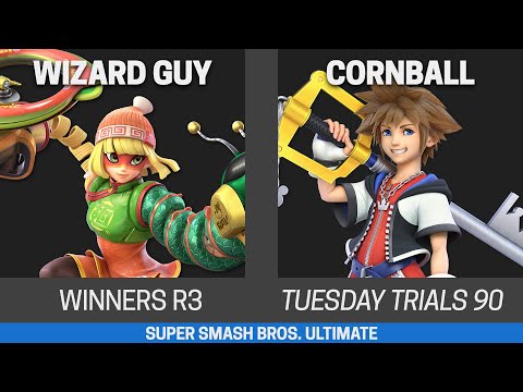 Tuesday Trials 90 SSBU Winners R3 - Wizard Guy (Pikachu, Min Min) vs Cornball (Sora)