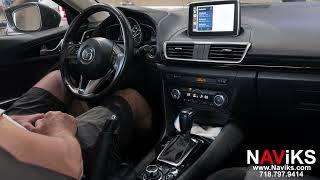 Fits 2014 - 2018 Mazda3 Apple CarPlay + Android Auto (Wired & Wireless) + USB Media