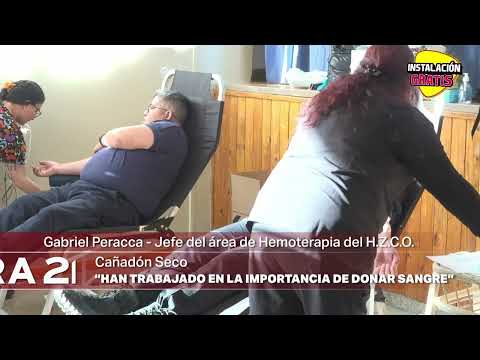 Colecta de sangre en Cañadón Seco.