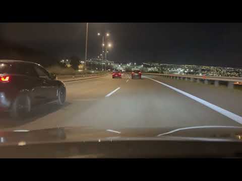 Nighttime highway driving: Olympia Odos outside Elefaina