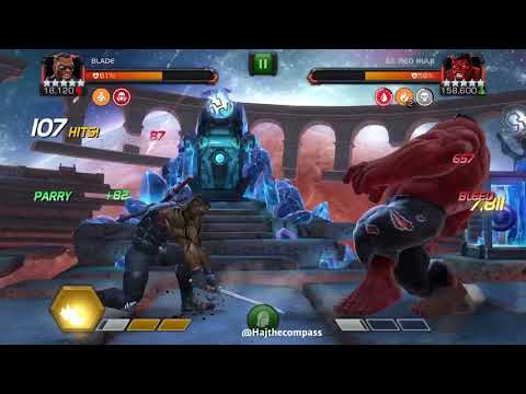 Rank 5 Level 65 Blade vs LOL Red Hulk (solo) | Marvel Contest Of Champions