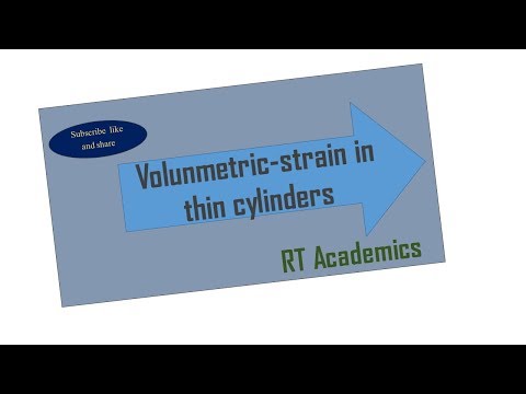 Change in Volume and Volumetric Strain in thin cylinders/ pressure vessels/ Poisson's ratio