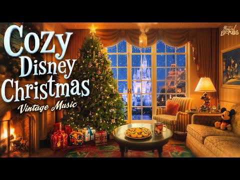 Disney Christmas Ambience | Cozy Vintage Christmas Eve 🎄