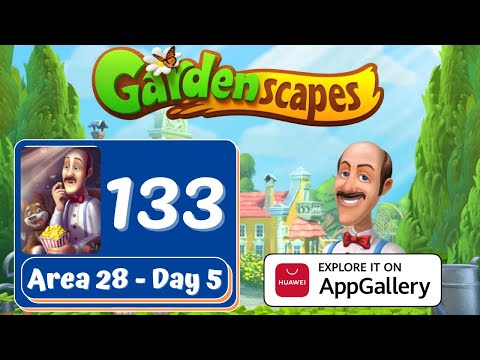 Gardenscapes Story - Part 133 - Area 28 - Day 5 - Gameplay