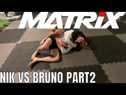 Nik vs Bruno narrated Jiu Jitsu Sparring Part2 - Matrix Jiu Jitsu