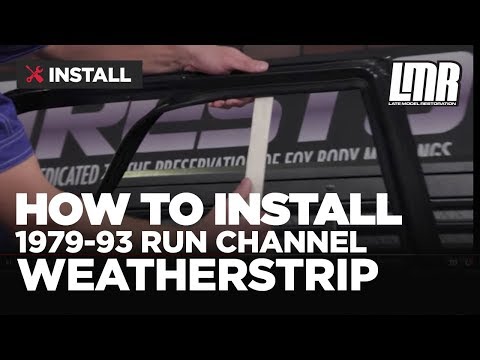 1979-1993 Fox Body Mustang Run Channel Weatherstrip Install