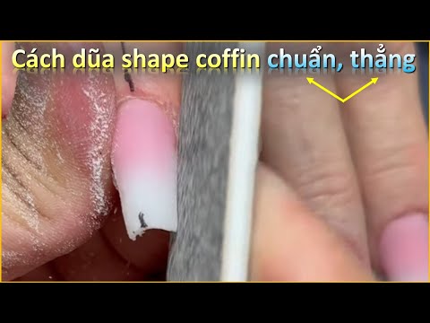 How to file standard coffin shape on short nails | Diva Nail