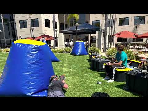 Tournament style mobile laser tag battlefield