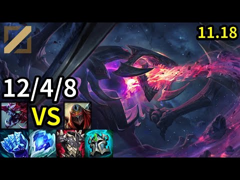 Cho'Gath Mid vs Zed - KR Master | Patch 11.18