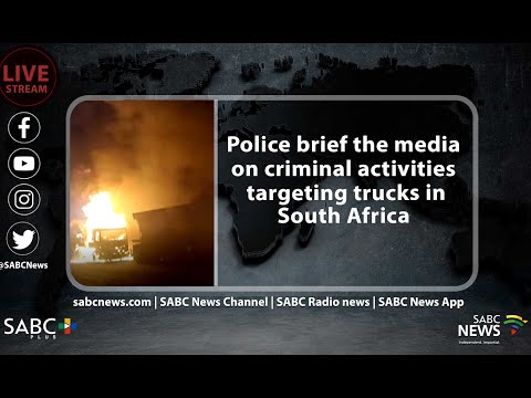 Police brief the media on criminal activities targeting trucks in South Africa