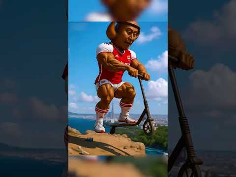 Football Stars Turned into Muscular Animals! ⚽ | Extreme Cliff Jumping Challenge