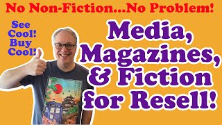 Media, Magazines, and Fiction Book Finds for Resell!  Old School Scores! (Sans Non Fiction!!!!)