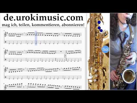 Saxophon Tenor Lernen Miley Cyrus - Wrecking Ball Teil#1 Saxophonunterricht Noten Schule Lied