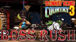 Donkey Kong Country 3 - Boss Rush (All Boss Fights, No Damage)