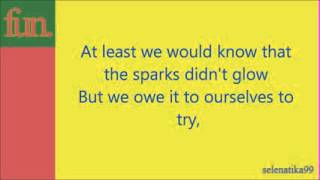 Fun    Light a Roman Candle With Me   Lyrics Low )